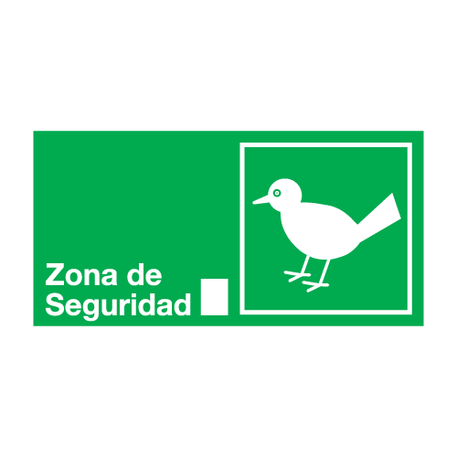 Letrero Zona de Seguridad icono Pájaro