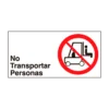 Letrero No Transportar Personas