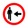 Letrero vial y de tránsito Letrero Tránsito Reglamentaria Peatones Transitar por Izquierda fabricado por Letreros Caperuso.