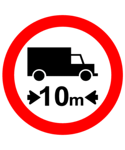 Letrero vial y de tránsito Letrero Tránsito Reglamentaria Largo Máximo Permitido 10 Metros fabricado por Letreros Caperuso.