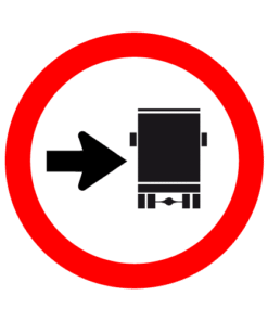 Letrero vial y de tránsito Letrero Tránsito Reglamentaria Distancia Mínima Camiones fabricado por Letreros Caperuso.