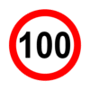 Letrero vial y de tránsito Letrero Tránsito Reglamentaria Velocidad Máxima 100 km/h fabricado por Letreros Caperuso.