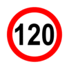 Letrero vial y de tránsito Letrero Tránsito Reglamentaria Velocidad Máxima 120 km/h fabricado por Letreros Caperuso.