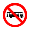 Letrero vial y de tránsito Letrero Tránsito Reglamentaria Prohibición de Buses fabricado por Letreros Caperuso.