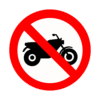 Letrero vial y de tránsito Letrero Tránsito Reglamentaria Prohibición de Motocicletas fabricado por Letreros Caperuso.