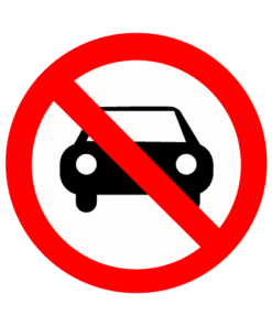 Letrero vial y de tránsito Letrero Tránsito Reglamentaria Prohibición de Vehículos fabricado por Letreros Caperuso.