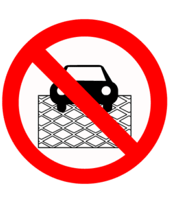 Letrero vial y de tránsito Letrero Tránsito Reglamentaria No Bloquear Cruce fabricado por Letreros Caperuso.