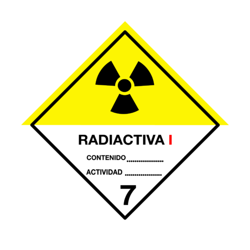 Letrero Sustancias Peligrosas Radiactiva I 7