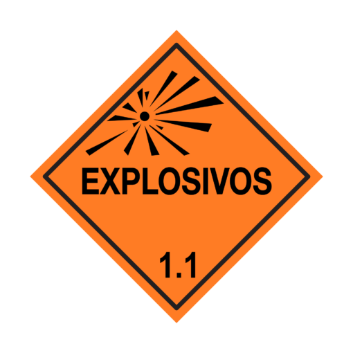 Letrero Sustancias Peligrosas Explosivos 1.1