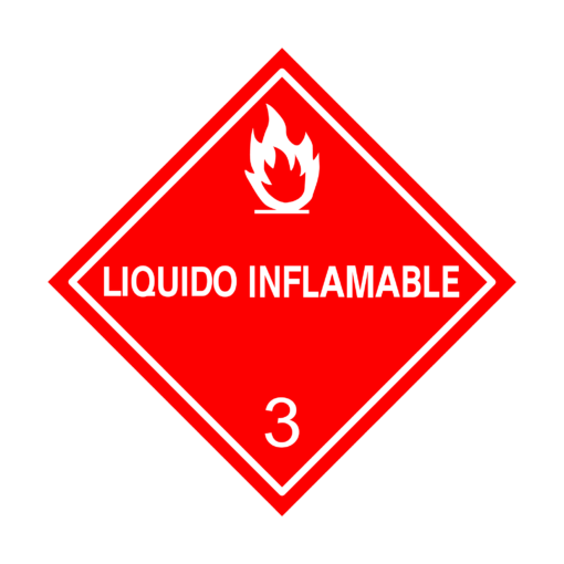Letrero Sustancias Peligrosas Líquido Inflamable 3