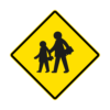 Letrero Tránsito Advertencia Zona de Escuela