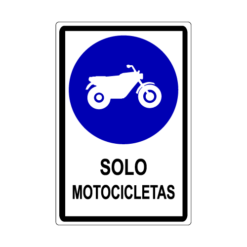 Letrero Tránsito Estacionar Solo Motocicletas