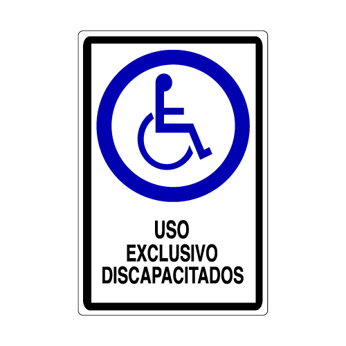 Letrero Tránsito Estacionar Uso Exclusivo Discapacitados