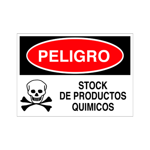 Letrero de Peligro Stock de Productos Químicos