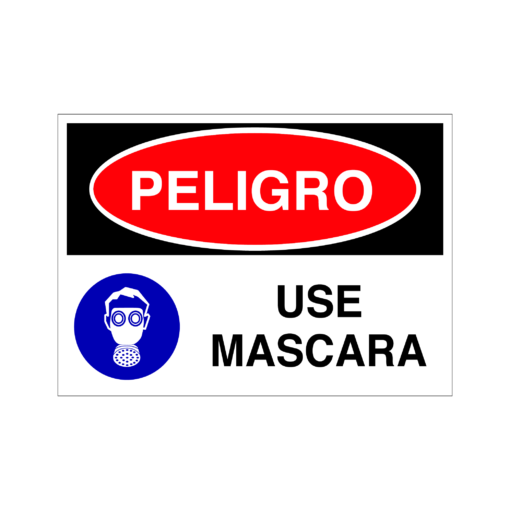 Letrero de Peligro Use Mascara