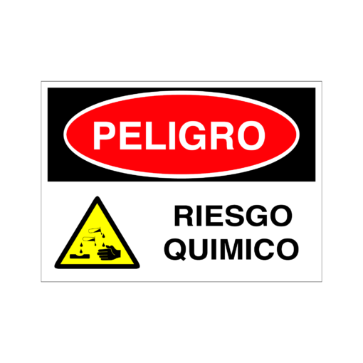Letrero de Peligro Riesgo Químico