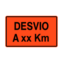 Letrero de Obras Proximidad de Desvio a Km (ITD-2)