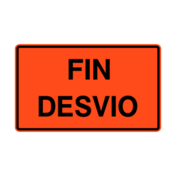 Letrero de Obras Fin Desvio (ITD-3)