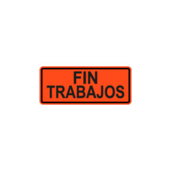 Letrero de Obras Fn Trabajos en la via (ITD-1)