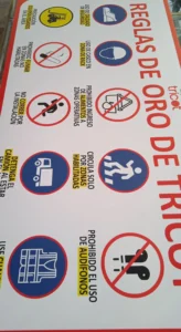 Letrero Reglas de Oro Tricot - Senaletica de seguridad industrial y prevencion de riesgos