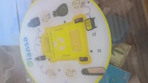 Adhesivo de reciclaje para empresas Iansa - Gestión de residuos sostenible.