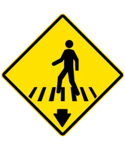 Letrero Tránsito Paso de Cebra Aquí PO-8a - Letreros Caperuso