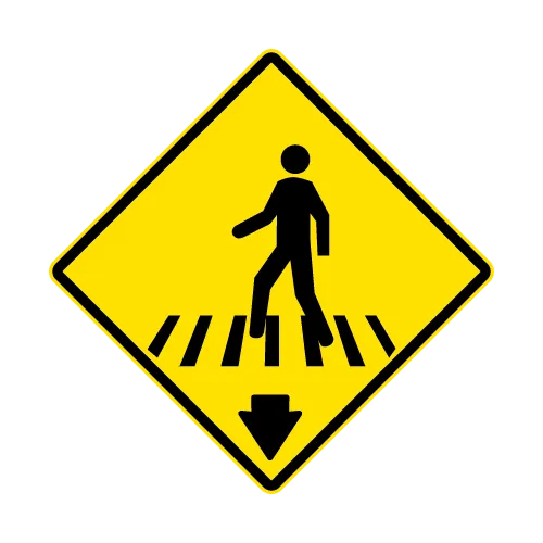 Letrero Tránsito Paso de Cebra Aquí PO-8a - Letreros Caperuso