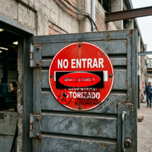 Señalética de 'No Entrar' y Prohibición de Paso en áreas restringidas de Chile