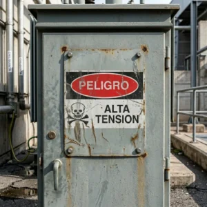 Letrero de Peligro: Alta Tensión