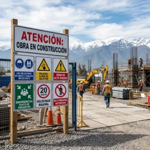 Señalización obligatoria obras de construcción Chile