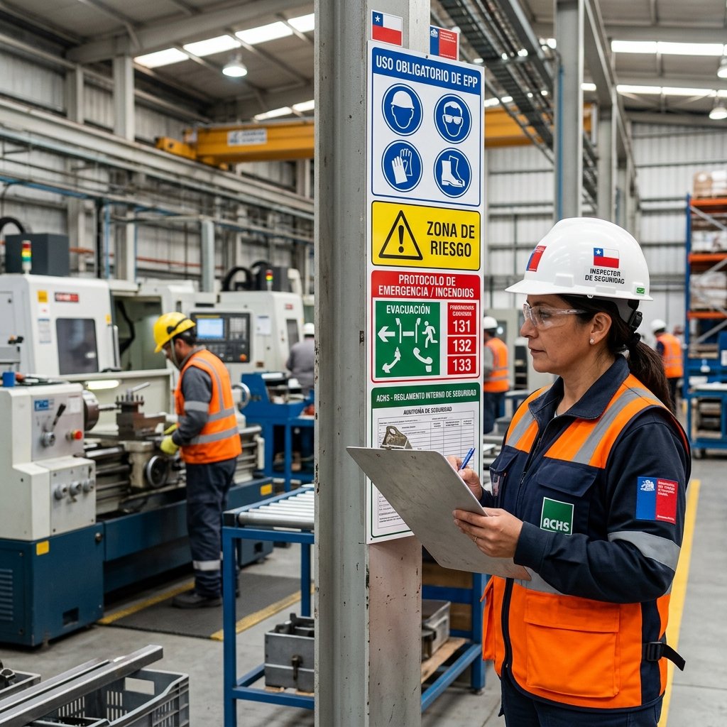 Fiscalización e inspección de señalización de seguridad industrial Seremi de Salud y multas en Chile - Letreros Caperuso